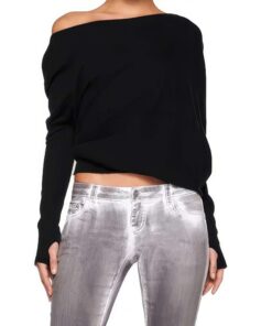 Off Shoulder Langarm Top