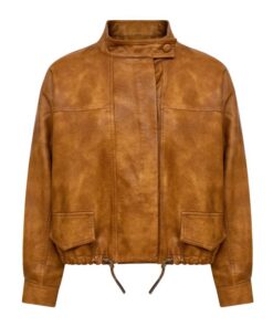 Lederjacke Braun